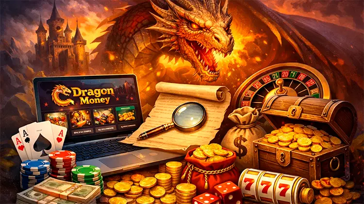 Онлайн казино Dragon Money с играми, деньгами и рулеткой, иллюстрация к отзывам игроков