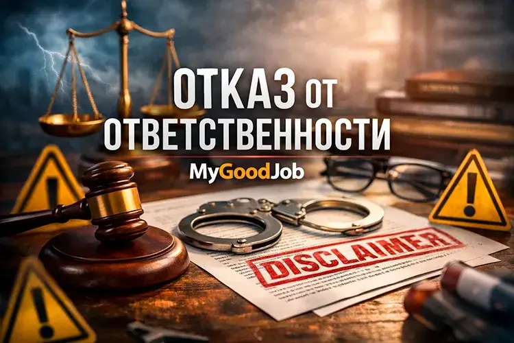 Отказ от ответственности MyGoodJob — юридическая информация