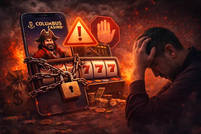 Игрок в отчаянии из-за блокировки аккаунта в казино Колумбус